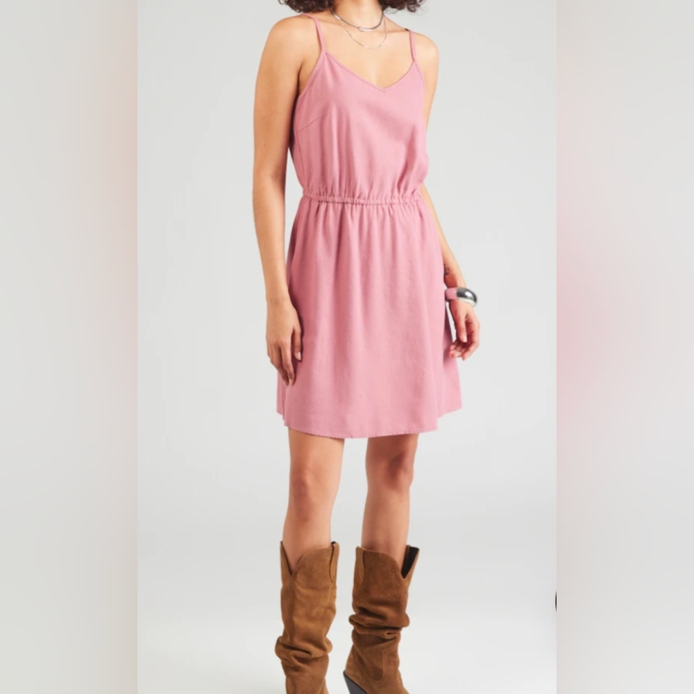 Vero Moda Pink Linen-blend Dress